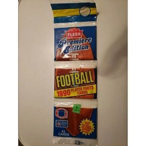 1990 Fleer Football 45 Card Factory Sealed Rack Pack - Premier Edition - Aikman